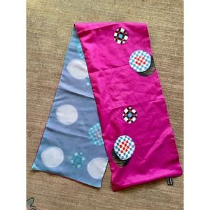 Crepe de Chine Ikat Silk Scarf Vintage